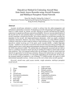 Data-driven Method for Estimating Aircraft Mass from Quick Access
  Recorder using Aircraft Dynamics and Multilayer Perceptron Neural Network