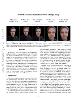 Portrait Neural Radiance Fields from a Single Image