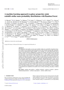 A machine learning approach to galaxy properties: joint redshift-stellar
  mass probability distributions with Random Forest