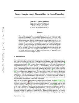 Image-Graph-Image Translation via Auto-Encoding