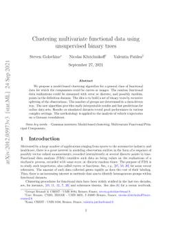 Clustering multivariate functional data using unsupervised binary trees