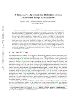 A Generative Approach for Detection-driven Underwater Image Enhancement