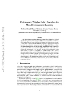 Performance-Weighed Policy Sampling for Meta-Reinforcement Learning