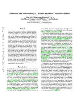 Robustness and Transferability of Universal Attacks on Compressed Models
