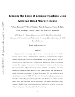 Mapping the Space of Chemical Reactions Using Attention-Based Neural
  Networks