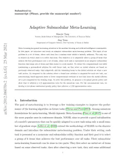 Adaptive Submodular Meta-Learning
