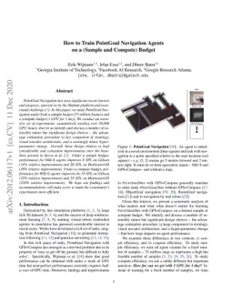 How to Train PointGoal Navigation Agents on a (Sample and Compute)
  Budget