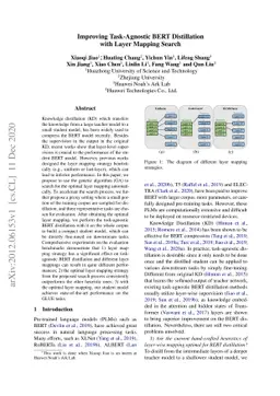 Improving Task-Agnostic BERT Distillation with Layer Mapping Search