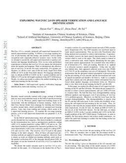 Exploring wav2vec 2.0 on speaker verification and language
  identification