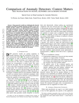 Comparison of Anomaly Detectors: Context Matters