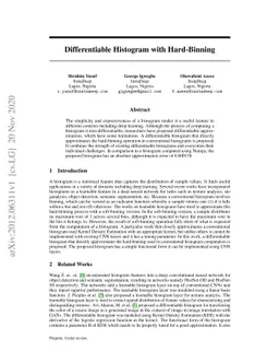 Differentiable Histogram with Hard-Binning
