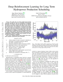 Deep Reinforcement Learning for Long Term Hydropower Production
  Scheduling