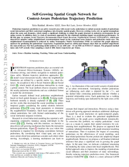 Self-Growing Spatial Graph Network for Context-Aware Pedestrian
  Trajectory Prediction