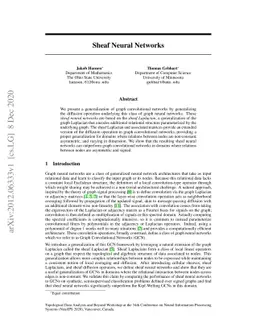 Sheaf Neural Networks
