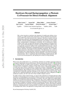 Hardware Beyond Backpropagation: a Photonic Co-Processor for Direct
  Feedback Alignment