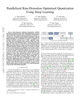 Parallelized Rate-Distortion Optimized Quantization Using Deep Learning