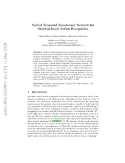 Spatial Temporal Transformer Network for Skeleton-based Action
  Recognition