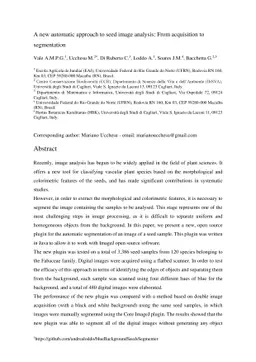 A new automatic approach to seed image analysis: From acquisition to
  segmentation