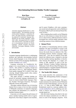 Discriminating Between Similar Nordic Languages