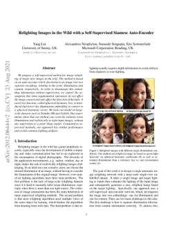 Relighting Images in the Wild with a Self-Supervised Siamese
  Auto-Encoder