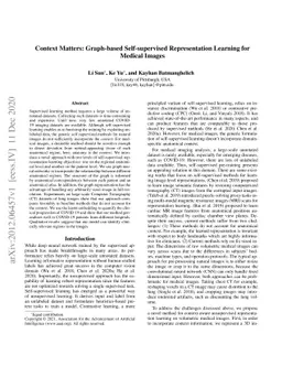 Context Matters: Graph-based Self-supervised Representation Learning for
  Medical Images