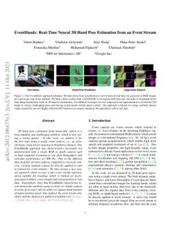 EventHands: Real-Time Neural 3D Hand Pose Estimation from an Event
  Stream