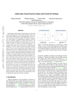 Addressing Visual Search in Open and Closed Set Settings