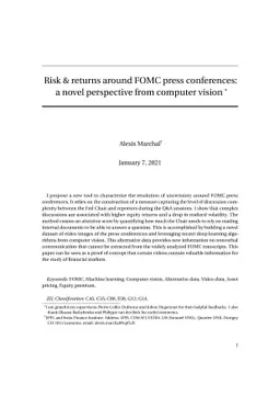 Risk & returns around FOMC press conferences: a novel perspective from
  computer vision