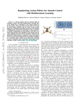 Regularizing Action Policies for Smooth Control with Reinforcement
  Learning