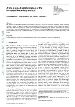 A fine-grained parallelization of the immersed boundary method