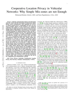 Cooperative Location Privacy in Vehicular Networks: Why Simple Mix-zones
  are not Enough
