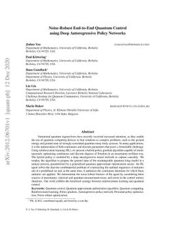 Noise-Robust End-to-End Quantum Control using Deep Autoregressive Policy
  Networks