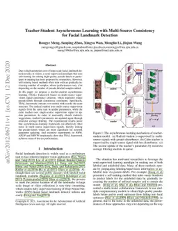 Teacher-Student Asynchronous Learning with Multi-Source Consistency for
  Facial Landmark Detection
