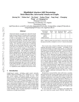 Blindfolded Attackers Still Threatening: Strict Black-Box Adversarial
  Attacks on Graphs
