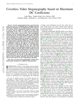 Coverless Video Steganography based on Maximum DC Coefficients