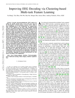 Improving EEG Decoding via Clustering-based Multi-task Feature Learning