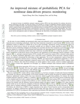 An improved mixture of probabilistic PCA for nonlinear data-driven
  process monitoring