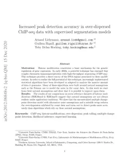 Increased peak detection accuracy in over-dispersed ChIP-seq data with
  supervised segmentation models