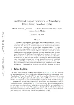 LiveChess2FEN: a Framework for Classifying Chess Pieces based on CNNs