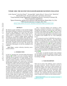 VoxSRC 2020: The Second VoxCeleb Speaker Recognition Challenge