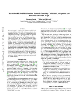 Normalized Label Distribution: Towards Learning Calibrated, Adaptable
  and Efficient Activation Maps