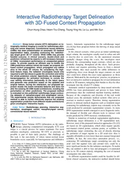 Interactive Radiotherapy Target Delineation with 3D-Fused Context
  Propagation