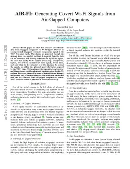 AIR-FI: Generating Covert Wi-Fi Signals from Air-Gapped Computers