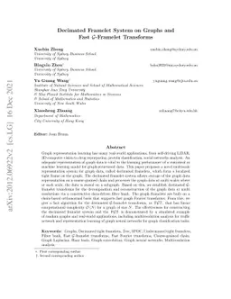 Decimated Framelet System on Graphs and Fast G-Framelet Transforms