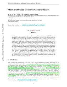 Attentional-Biased Stochastic Gradient Descent