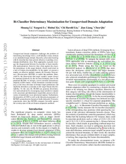 Bi-Classifier Determinacy Maximization for Unsupervised Domain
  Adaptation