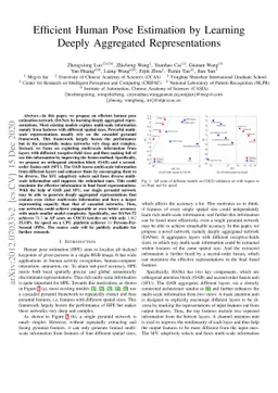 Efficient Human Pose Estimation by Learning Deeply Aggregated
  Representations