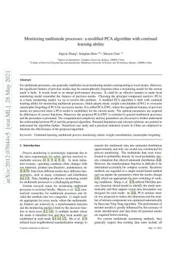 Monitoring multimode processes: a modified PCA algorithm with continual
  learning ability