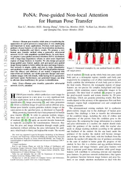 PoNA: Pose-guided Non-local Attention for Human Pose Transfer