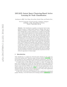 LSCALE: Latent Space Clustering-Based Active Learning for Node
  Classification